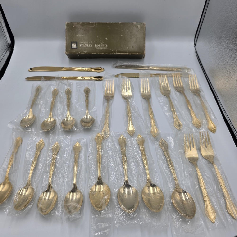 Rogers- Stanley Roberts Gold Valentine 24 carat gold plated 24pc set